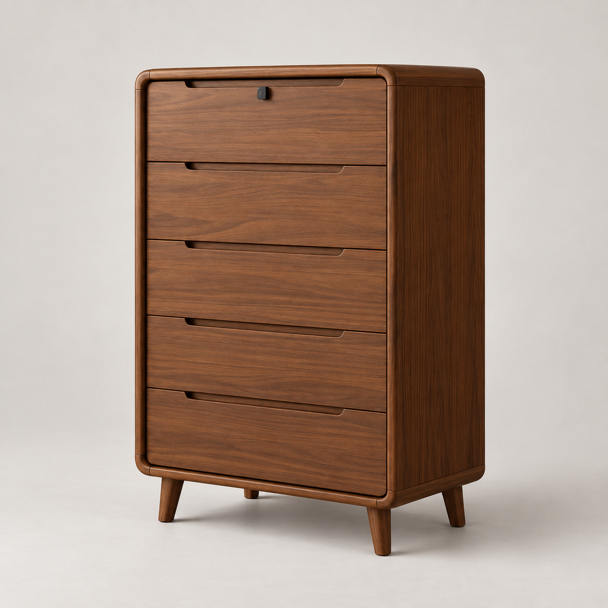 Aurora Curve 5-Drawer Chest — AI-assisted visual reference
