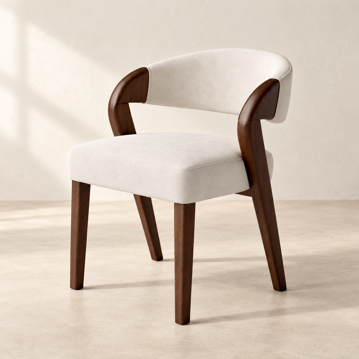 Luna Curve Dining Chair — AI-assisted visual reference